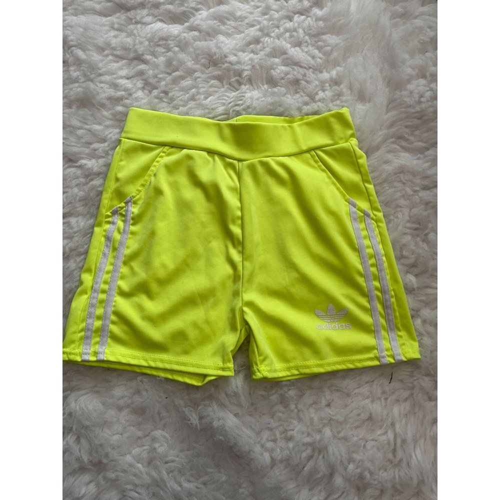Adidas Highlighter Yellow Activewear Shorts Women's Size S/M